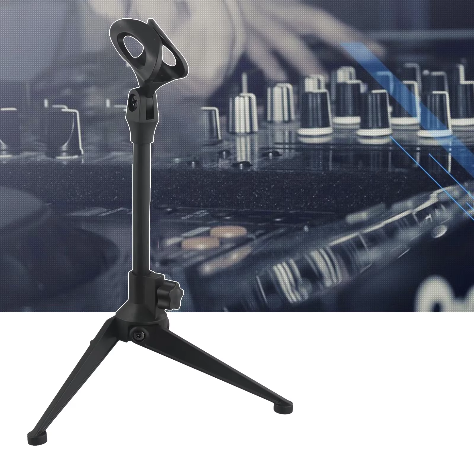 Supports de microphone réglables, trépieds de bureau, mini support de table portable, support de clip de micro, support d'invite léger