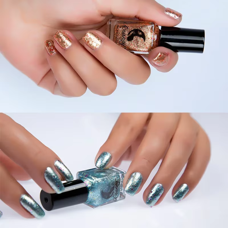 Verhéritage à ongles couleur métal semi-continu
