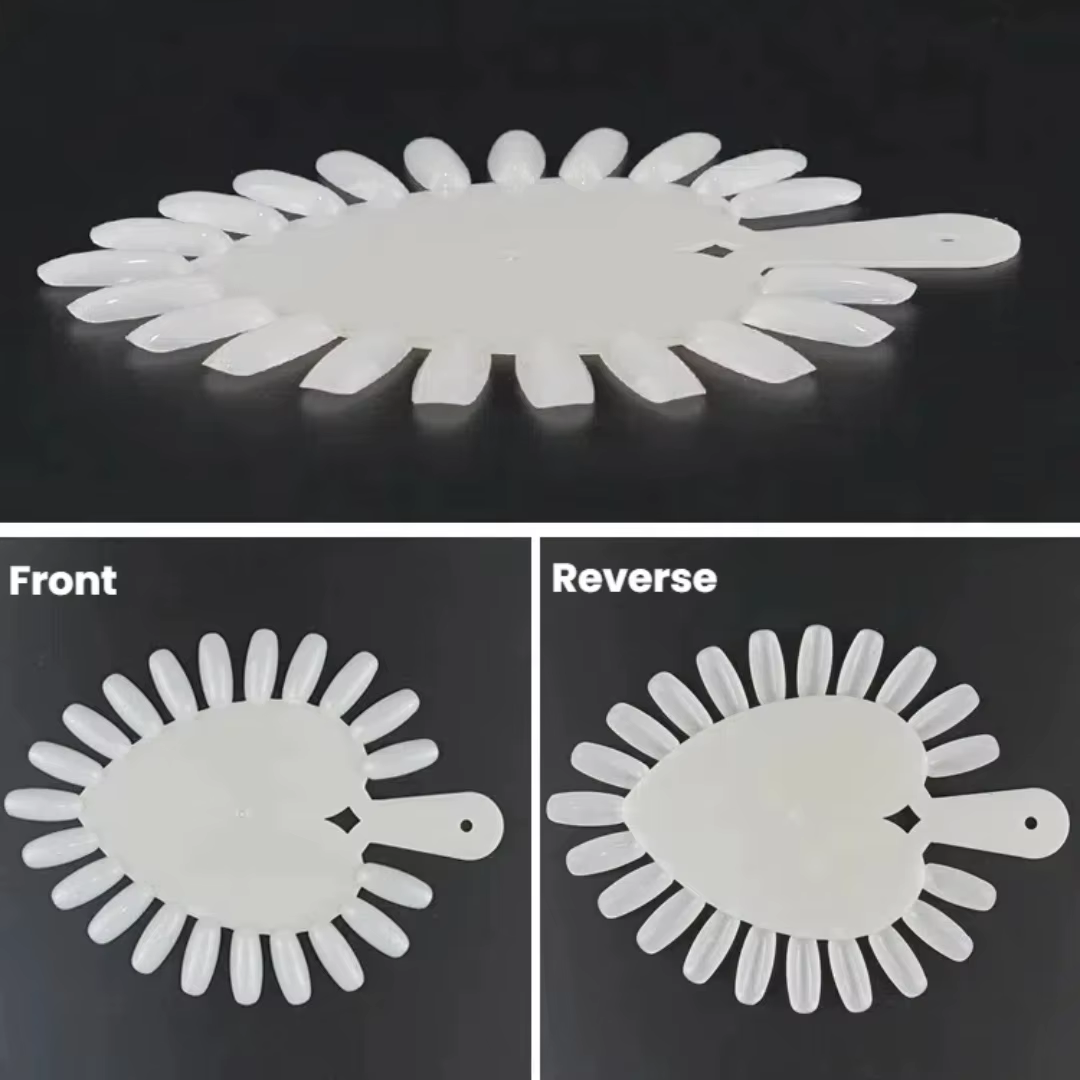 210 conseils d'ongles ABS en forme de coeur clair et naturel faux ongles affichage carte de couleur | pour la pratique