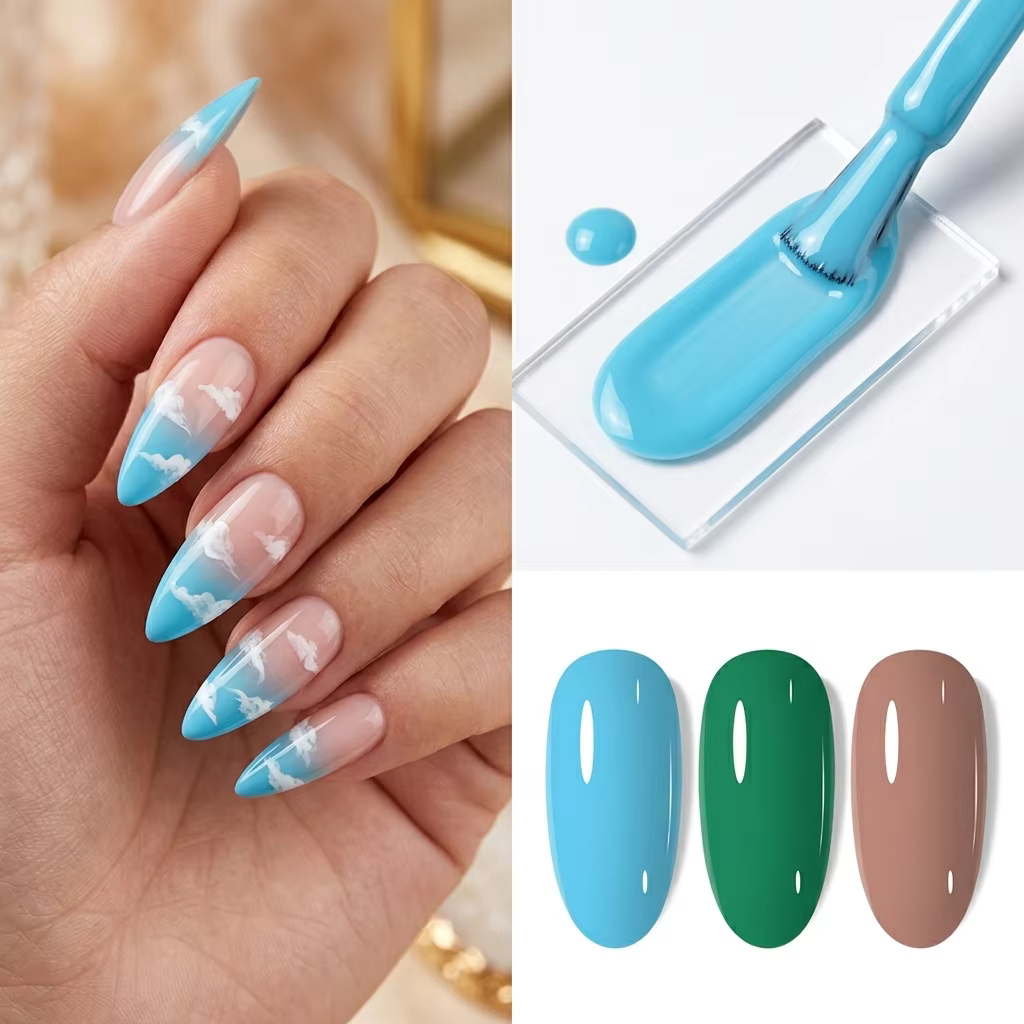 Ensemble de vernis à ongles en gel printemps/été, 9 couleurs, tendance et à la mode, vernis à ongles en gel LED à dissolvage par l'eau