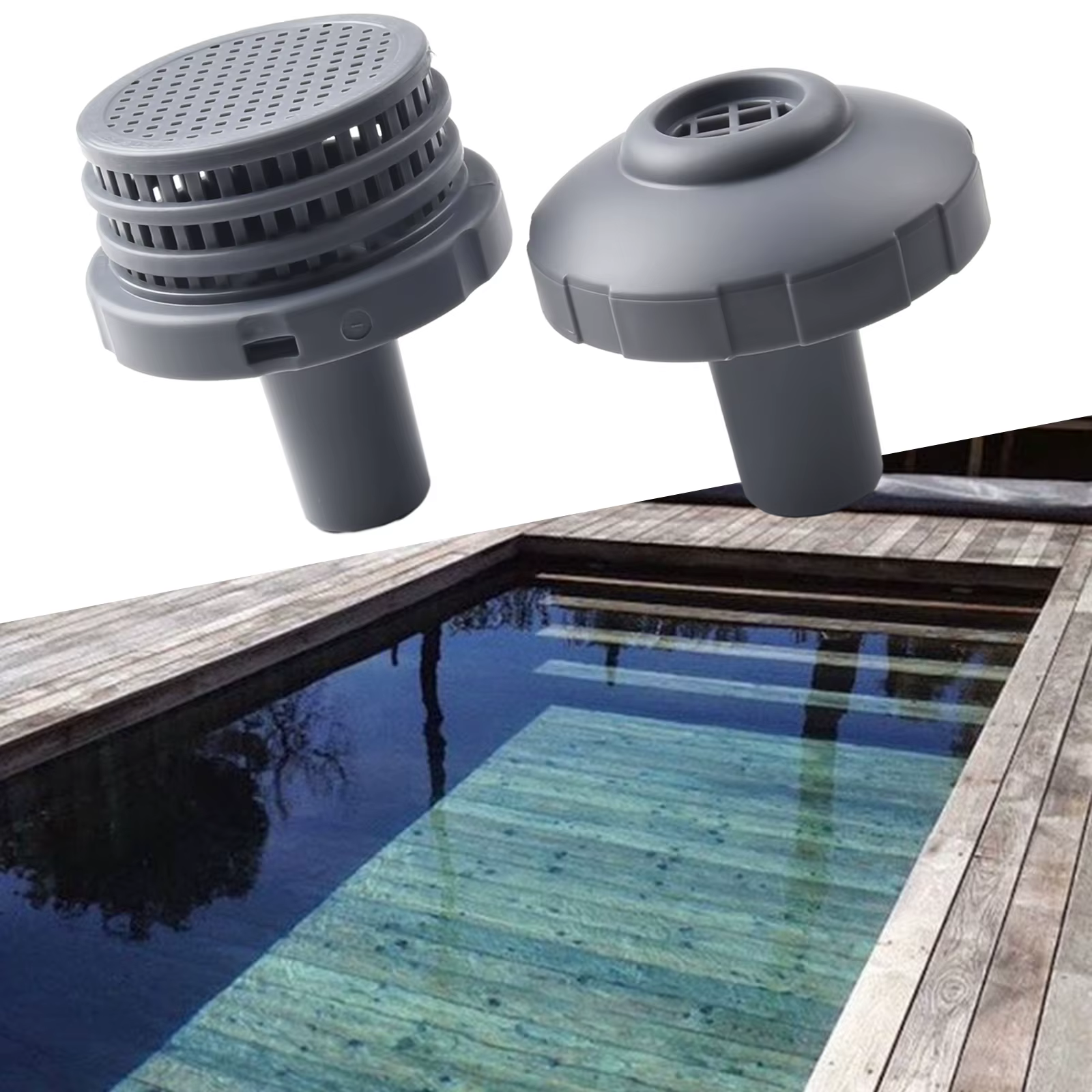 Kit de connexion d'entrée et de sortie 32 mm compatible INTEX pour piscines hors sol, comprend quatre composants clés