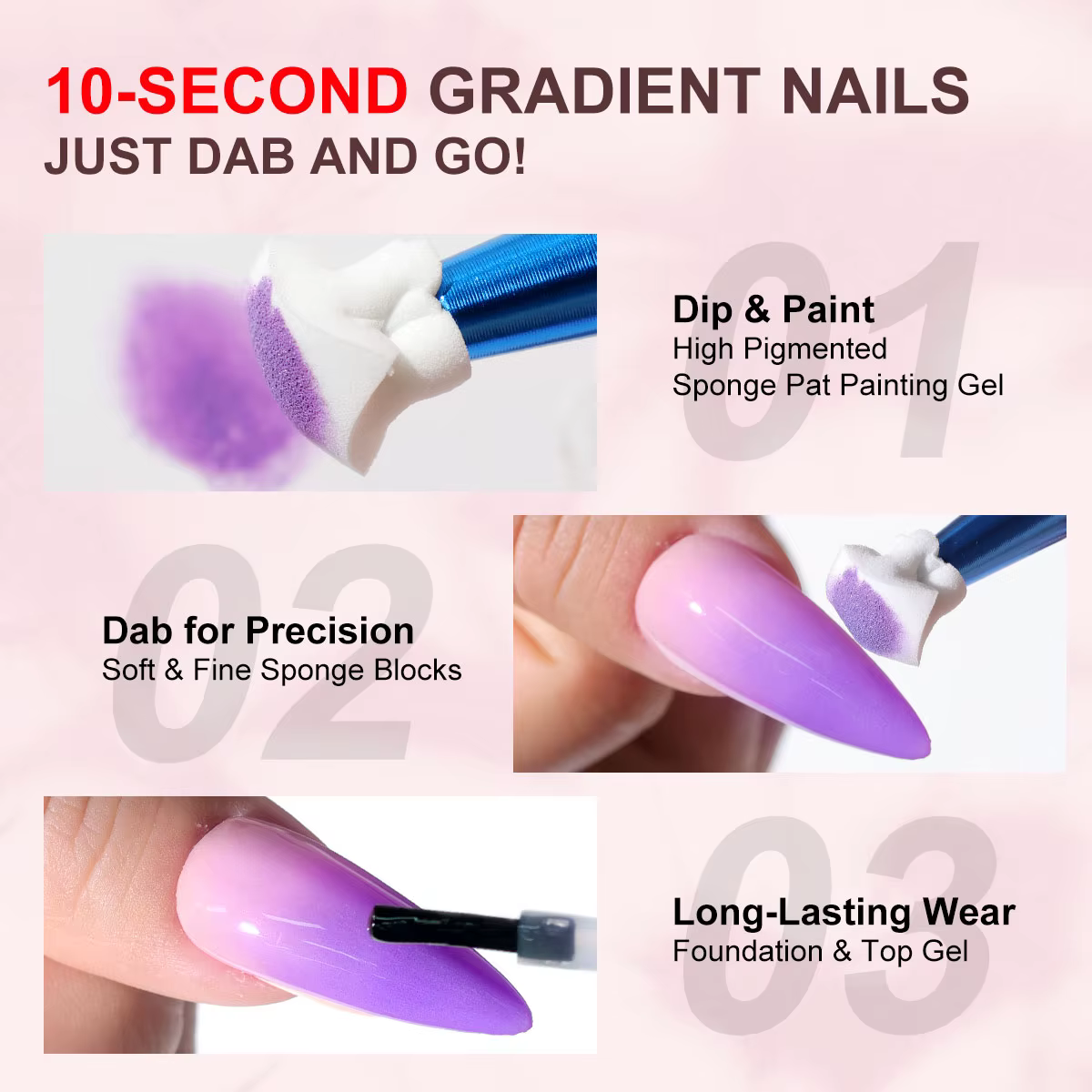 LIMEGIRL 9 couleurs dégradé peinture Gel Nail Art