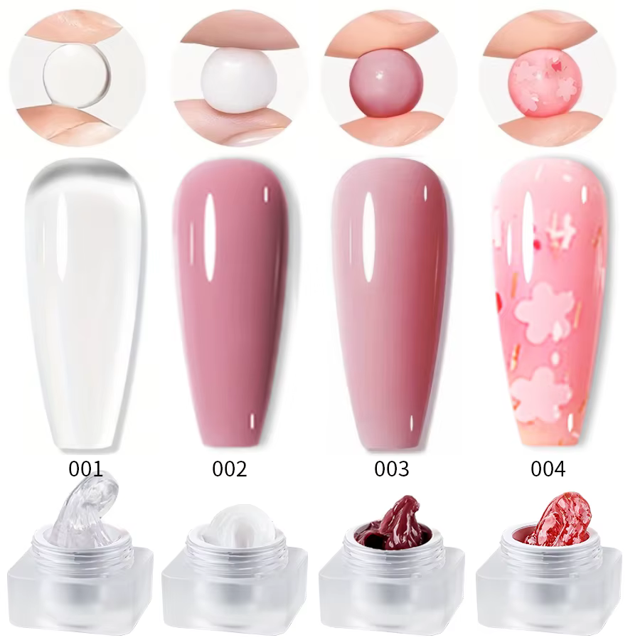 RS NAIL 5g antiadhésif main solide Extension vernis à ongles Gel gelée nu rose clair