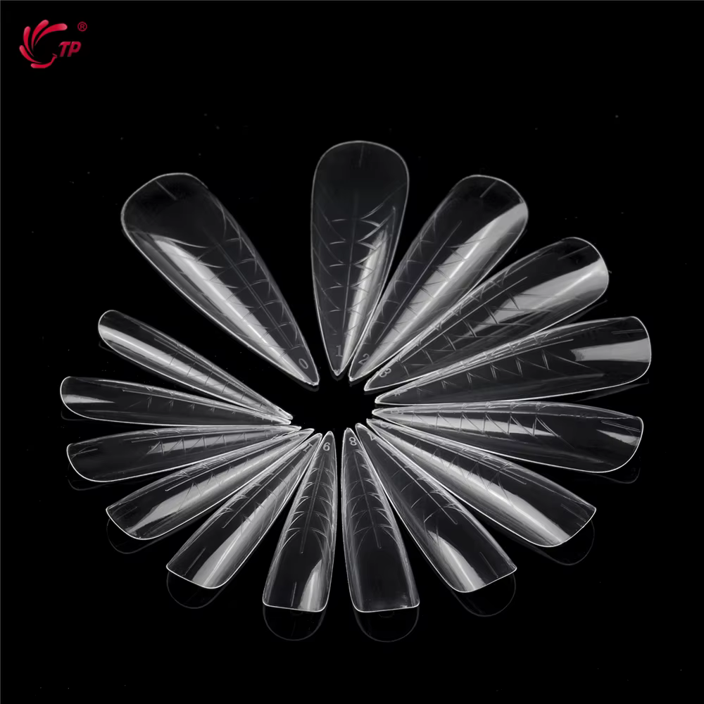 TP 75 pièces/150 pièces Stiletto double forme ongles acrylique construction rapide Gel moule couverture complète