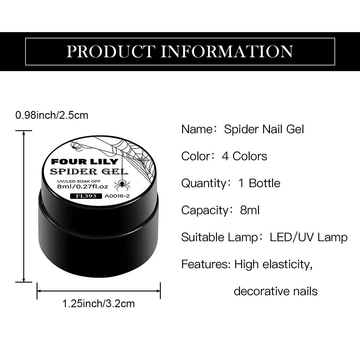 Kit de peinture araignée pour ongles