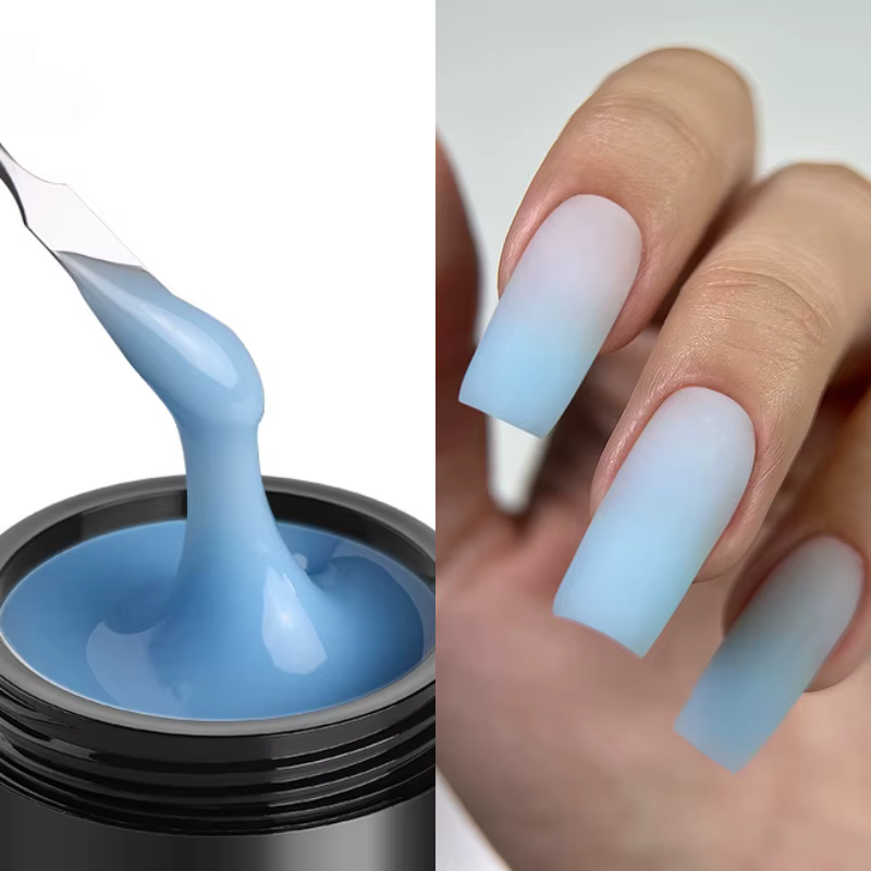 MSHARE Hema Tpo gratuit translucide gelée bleu jaune vert dégradé auto-nivelant Gel dur Extension rapide UV LED Gels pour ongles 50ml