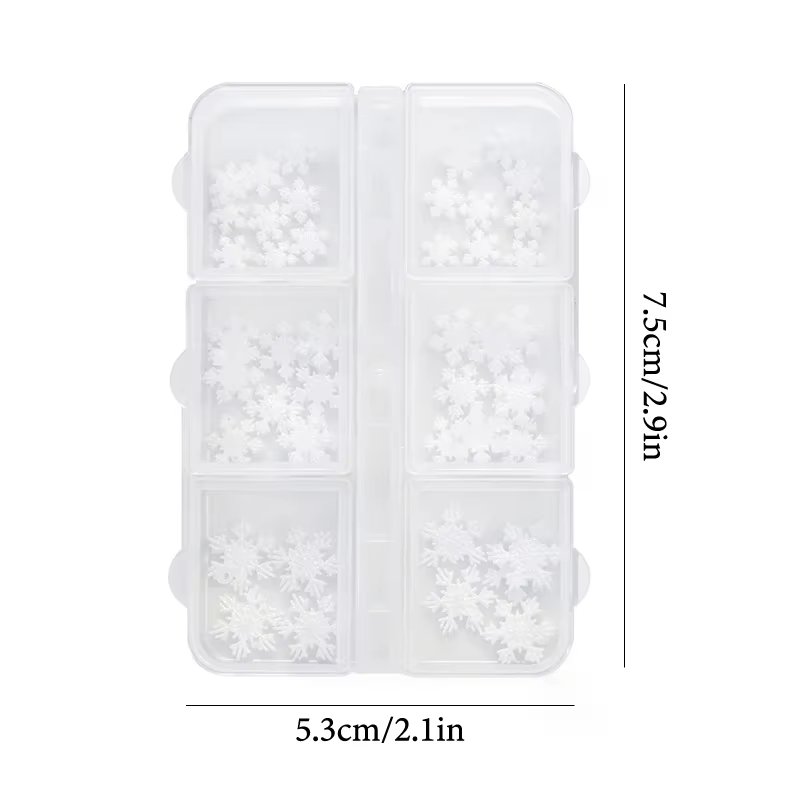 6 grilles/boîte de perles de noël rouge/vert