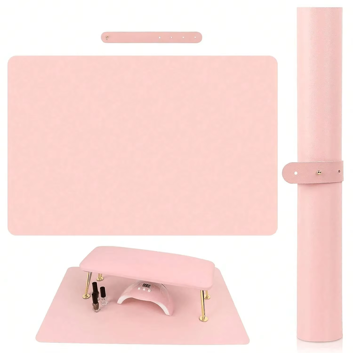 Polymères de table rose pour nail art