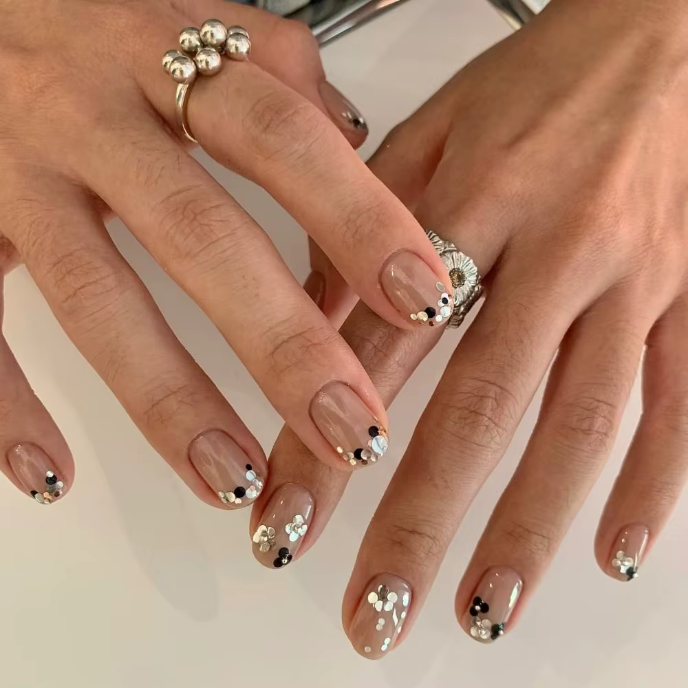 Décorations créatives pour ongles à 6 compartiments