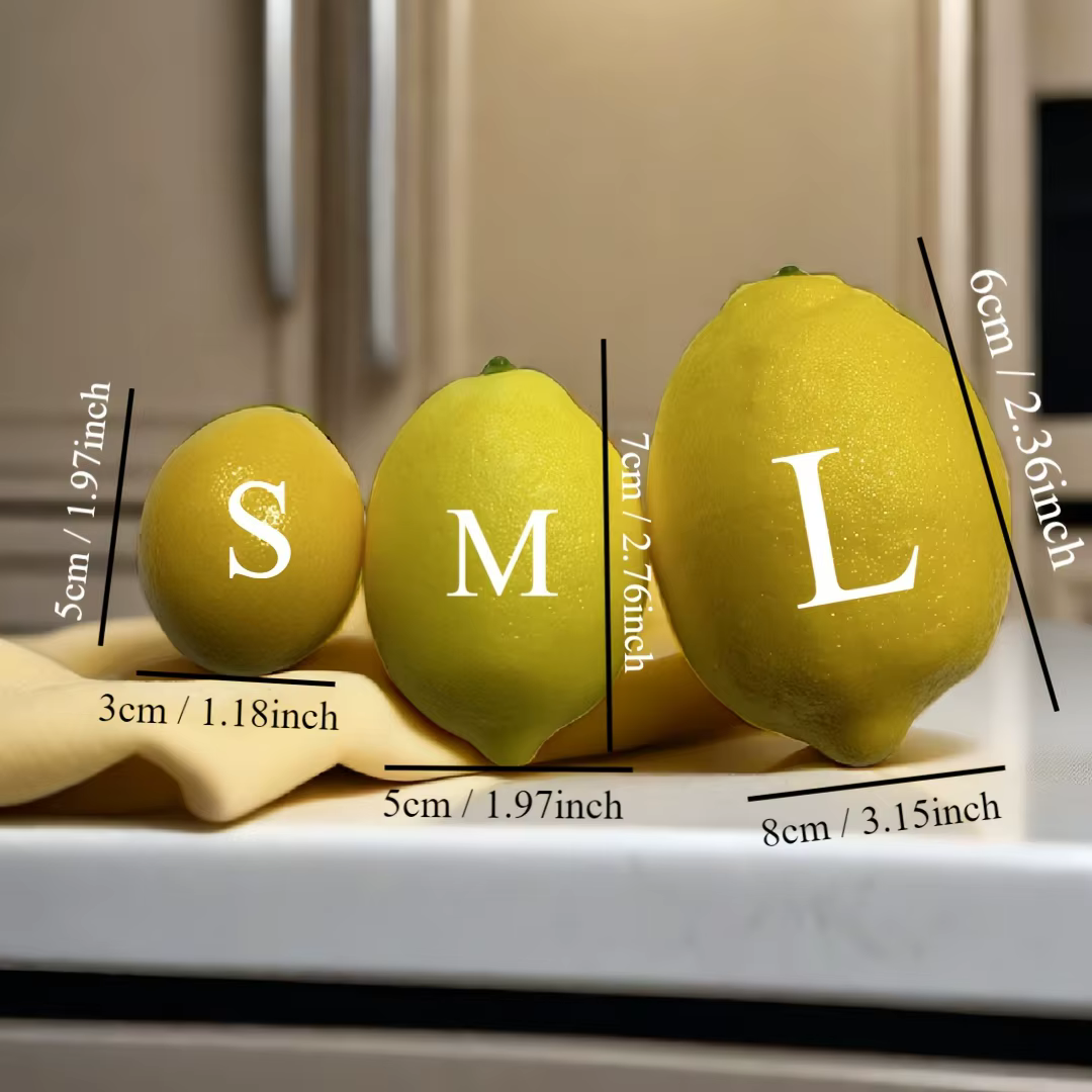 5 pièces citron artificiel fruits artificiels faux citron Simulation limonade fête cuisine Table été décoration Vase remplissage fruits