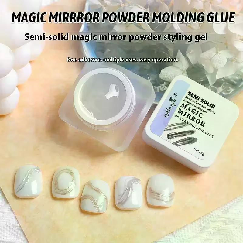 Miroir magique ongles modélisation Gel semi-solide UV LED 3D modélisation sculpture colle Durable manucure Art Salon de manucure outils de décoration