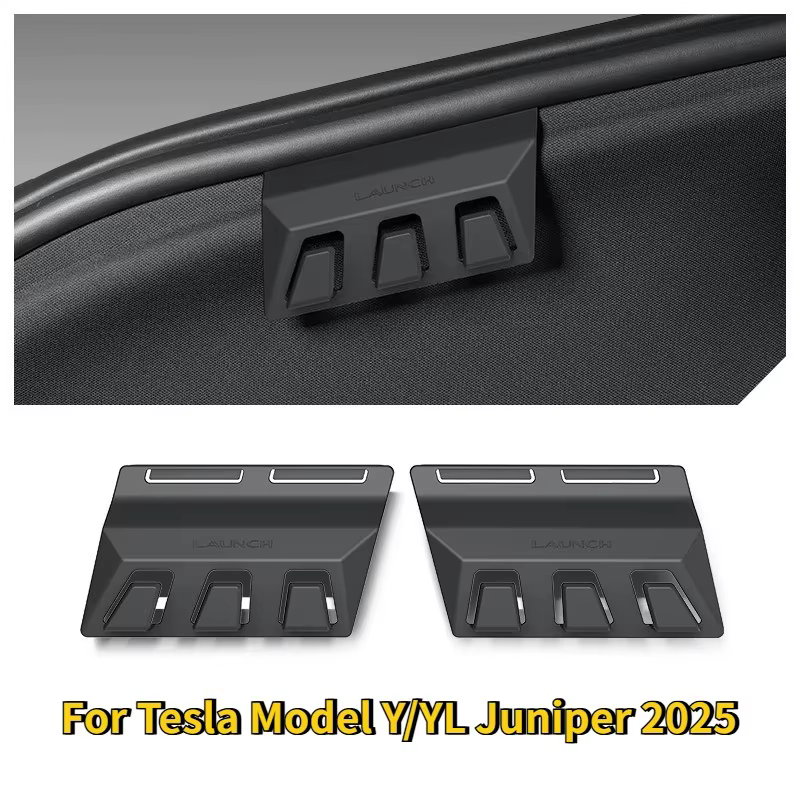 Pour Tesla Model Y Juniper 2025 2026 – Crochet de coffre arrière, organisateur dissimulé, support de sac parapluie, rangement, accessoires intérieurs de voiture (2 pièces)
