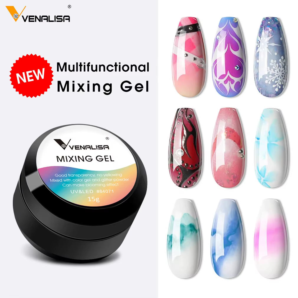 Venalisa 5ml UV métallique argent Gel miroir or haute qualité Nail Art peinture Gel CANNI usine coussin d'air stylo poudre magique