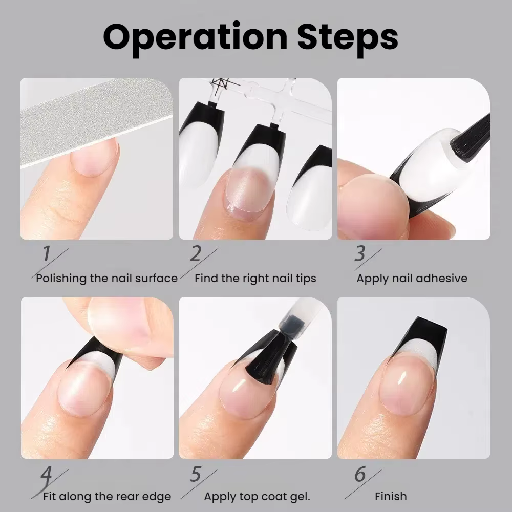 Embouts d'ongles français de Style mat