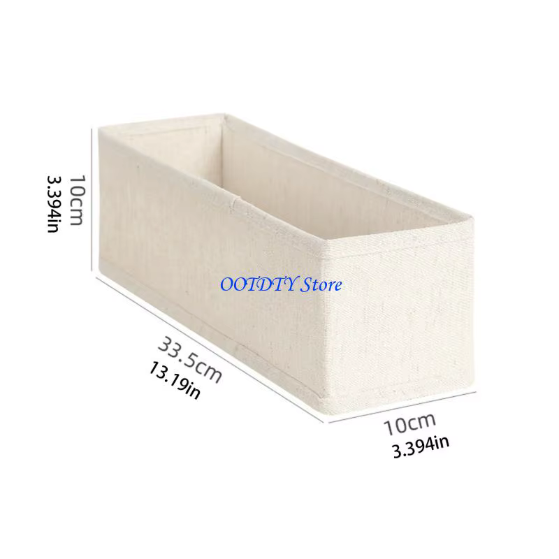 Organisateur placard robuste en tissu coton lin 367A, accessoire pour vêtements délicats, boîte rangement pliable avec