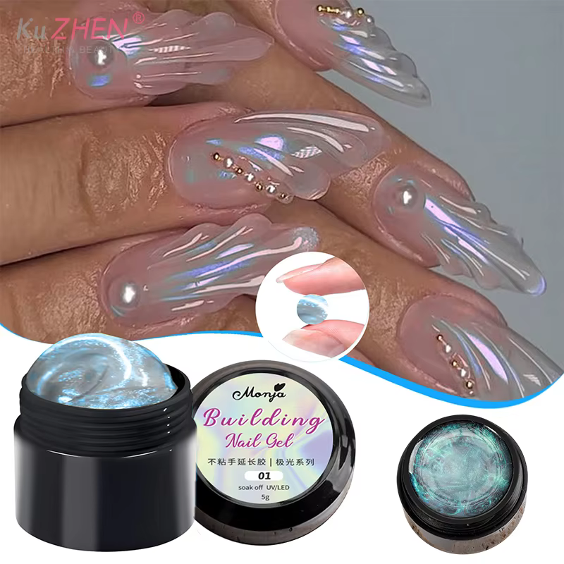 5g Aurora antiadhésif Extension de main Gel vernis à ongles 3D sculpture fleur Nail Art prolonger acrylique dur UV Gel