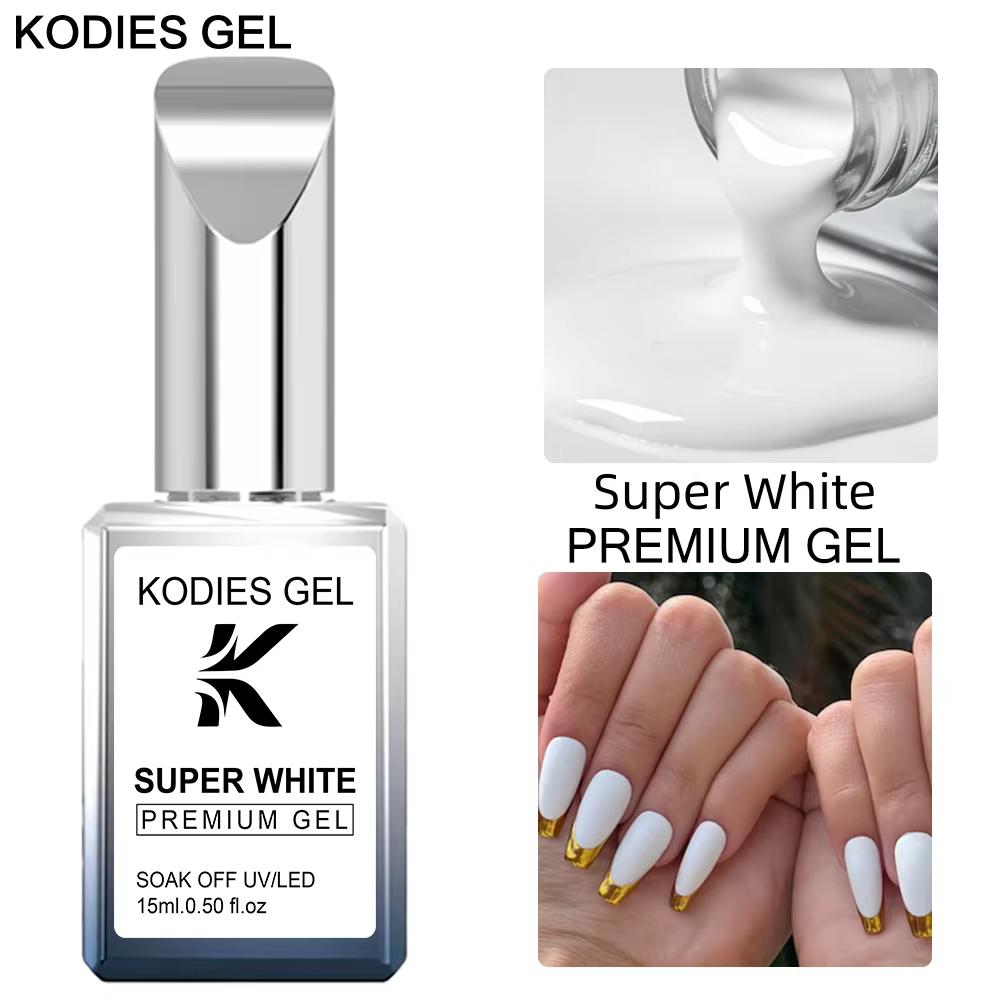 KODIES GEL Premium Gel Vernis à ongles Super blanc