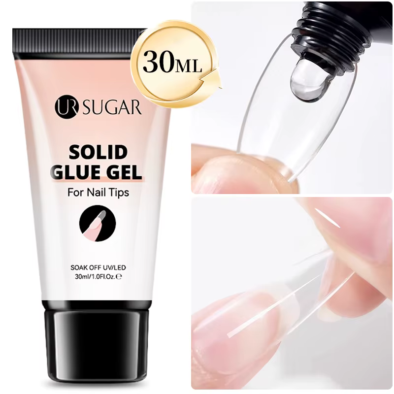 UR SUGAR 30ml Gel de colle solide pour les pointes des ongles Gel Nail Art strass longue durée Super fort acrylique tremper Gel d'adhérence