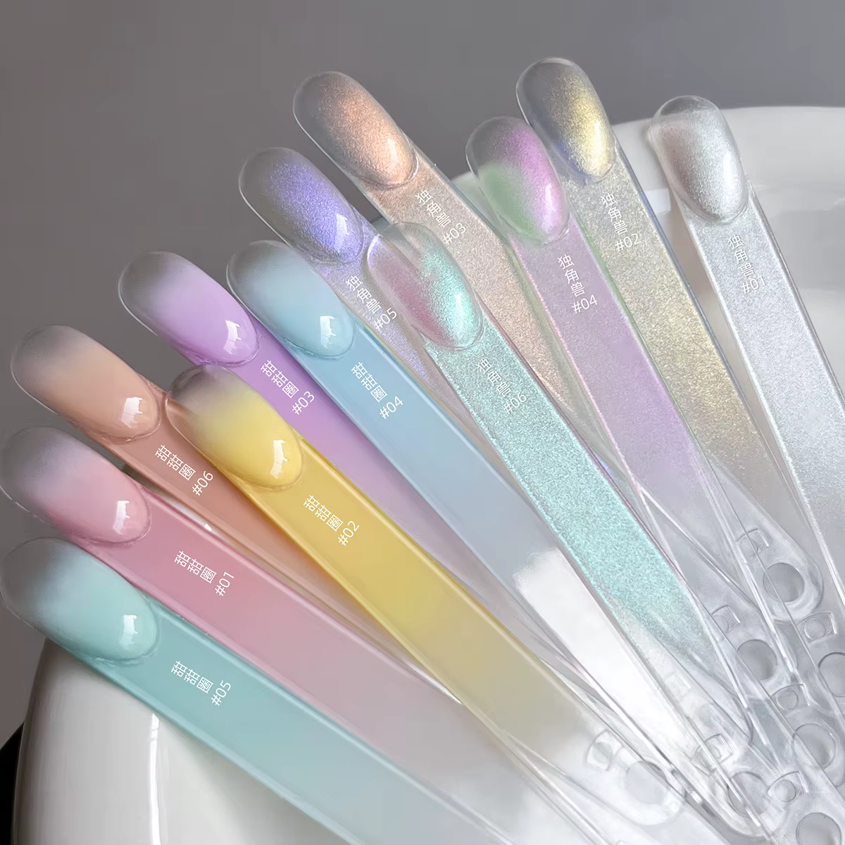 NAIL&YOLLY Pat Painting Mud Gel Palette Aurora Macaron Spring Summer Pastel Shades Acetate Foil Transfer Stamping Nail Art Gel