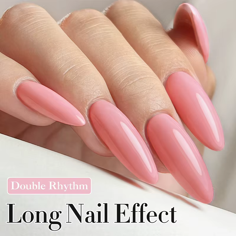 Gel rose pêche Mijiaer - semi-permanent, durcissement UV/LED, professionnel, sans alcool, longue tenue, DIY/salon, manucures quotidiennes
